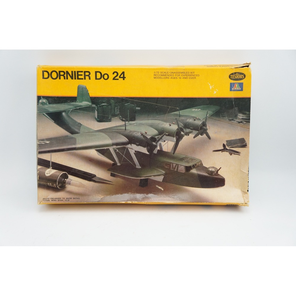 Testors Dornier Do 24 1/72 Scale Model Kit Italeri 858 Vintage Good
